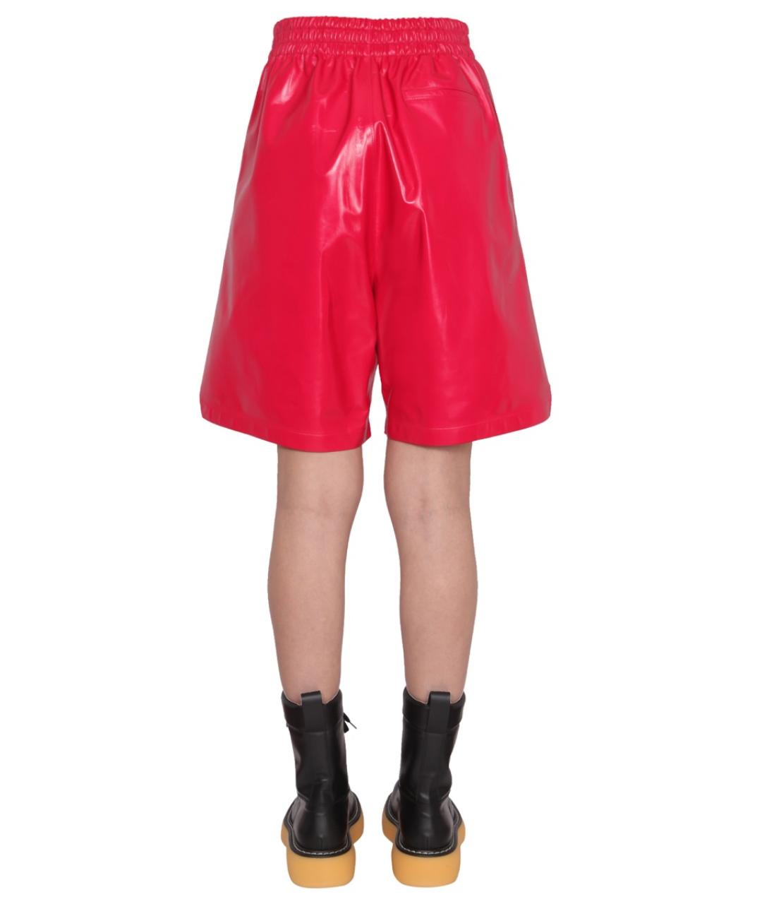BOTTEGA VENETA Красные кожаные шорты, фото 5
