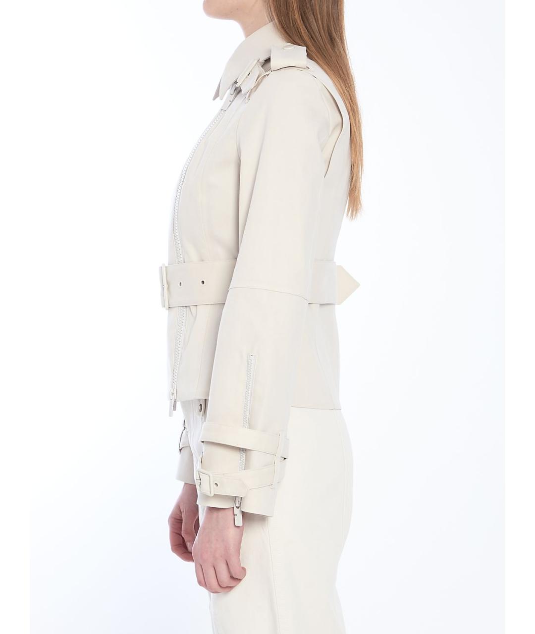 BURBERRY Белая хлопковая куртка, фото 4