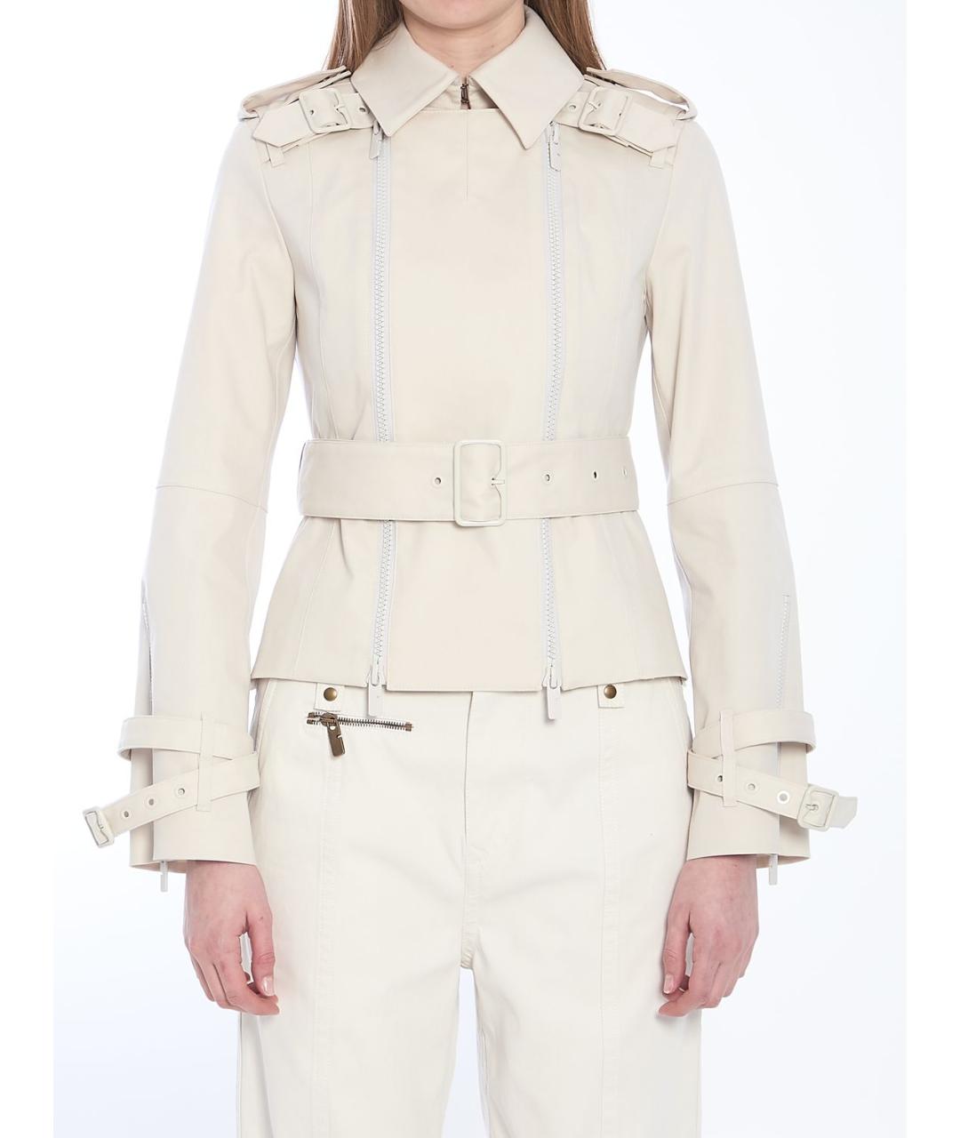 BURBERRY Белая хлопковая куртка, фото 2