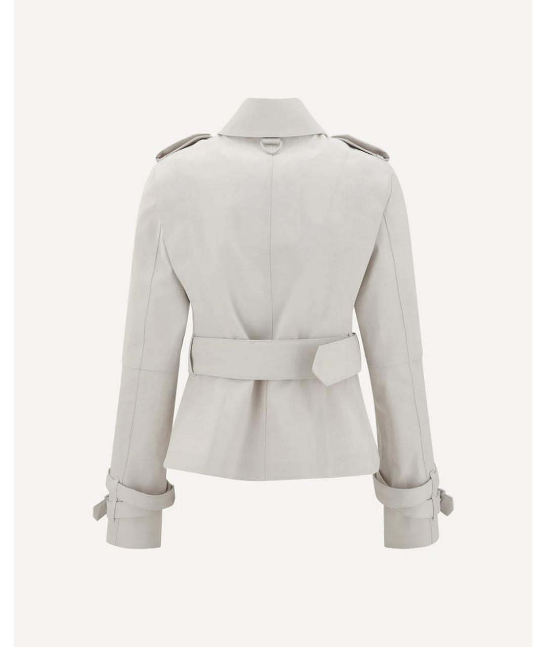 BURBERRY Белая хлопковая куртка, фото 7