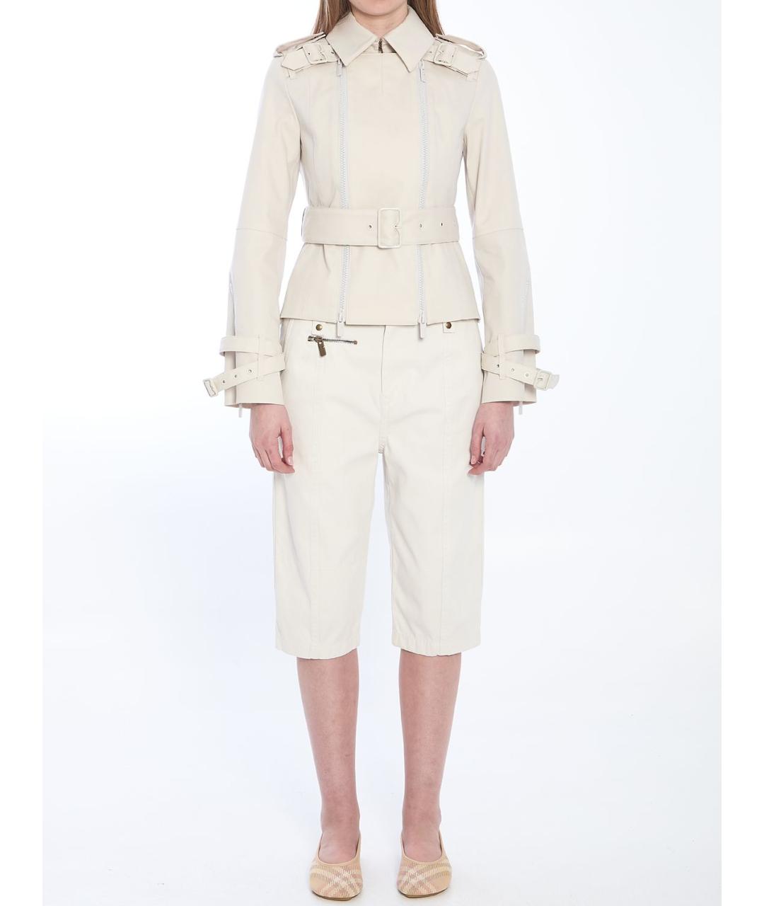 BURBERRY Белая хлопковая куртка, фото 6