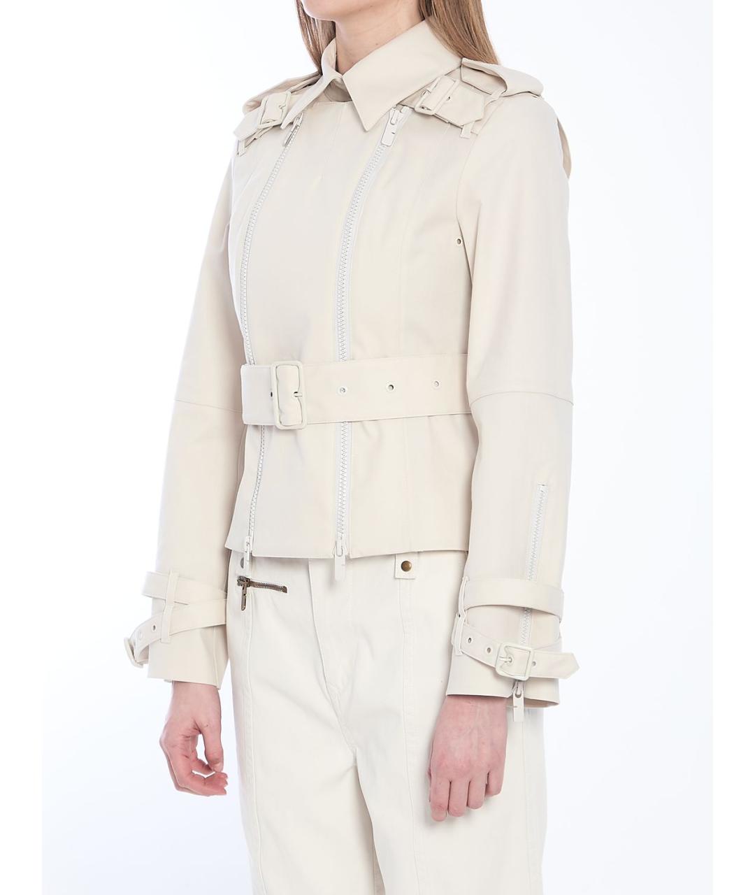 BURBERRY Белая хлопковая куртка, фото 3