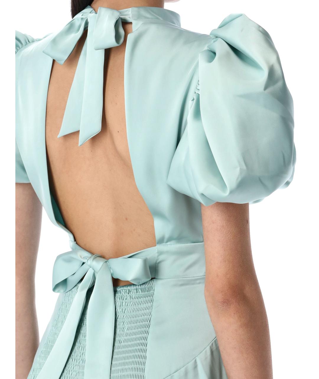 ROTATE Бирюзовое коктейльное платье, фото 4