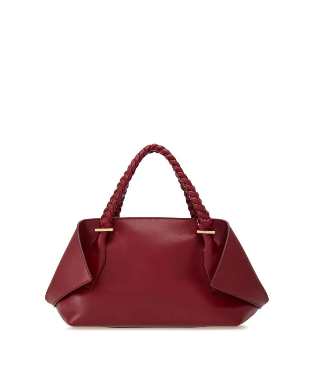 FERRAGAMO Бордовая кожаная сумка тоут, фото 2
