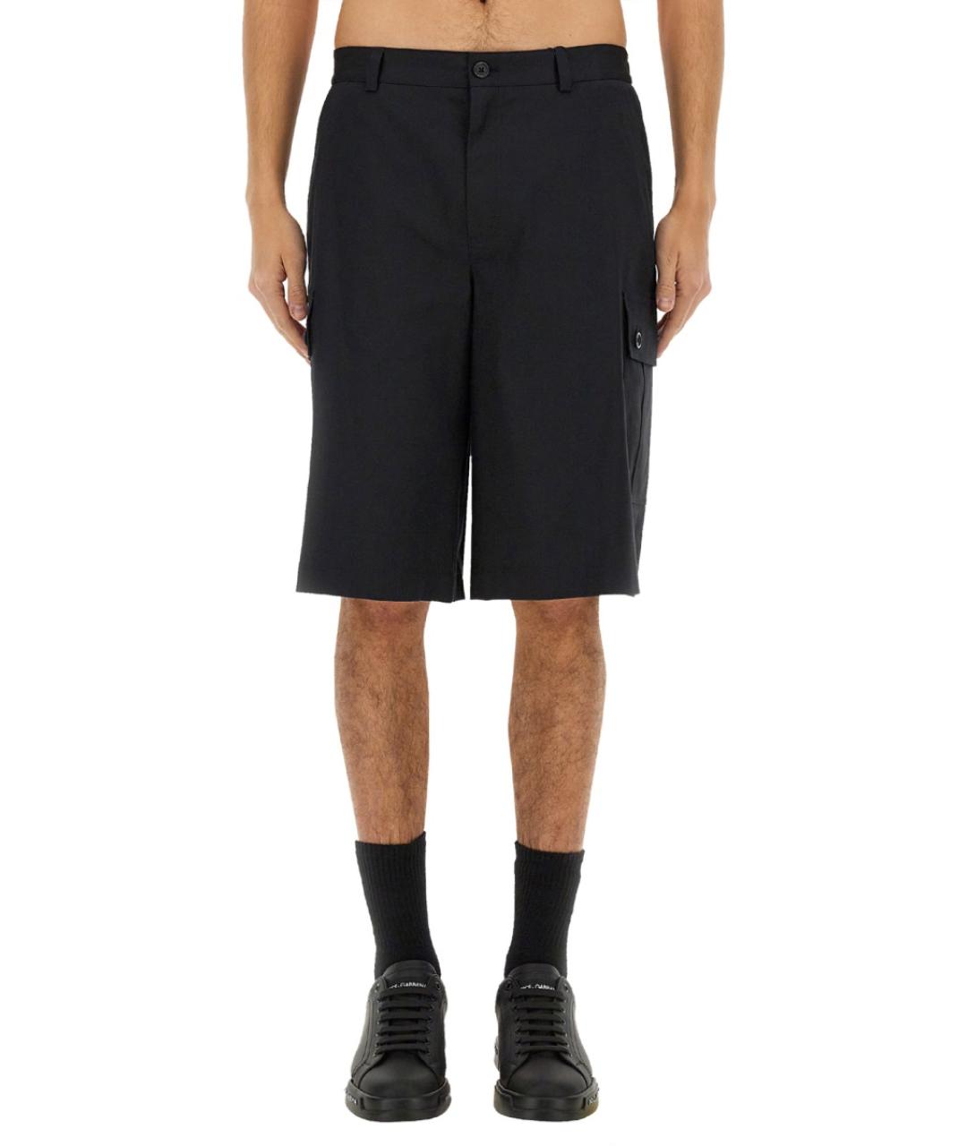 DOLCE&GABBANA Черные хлопковые шорты, фото 2