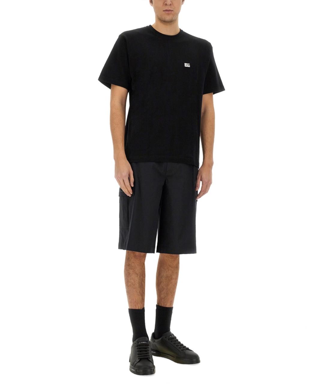 DOLCE&GABBANA Черные хлопковые шорты, фото 3