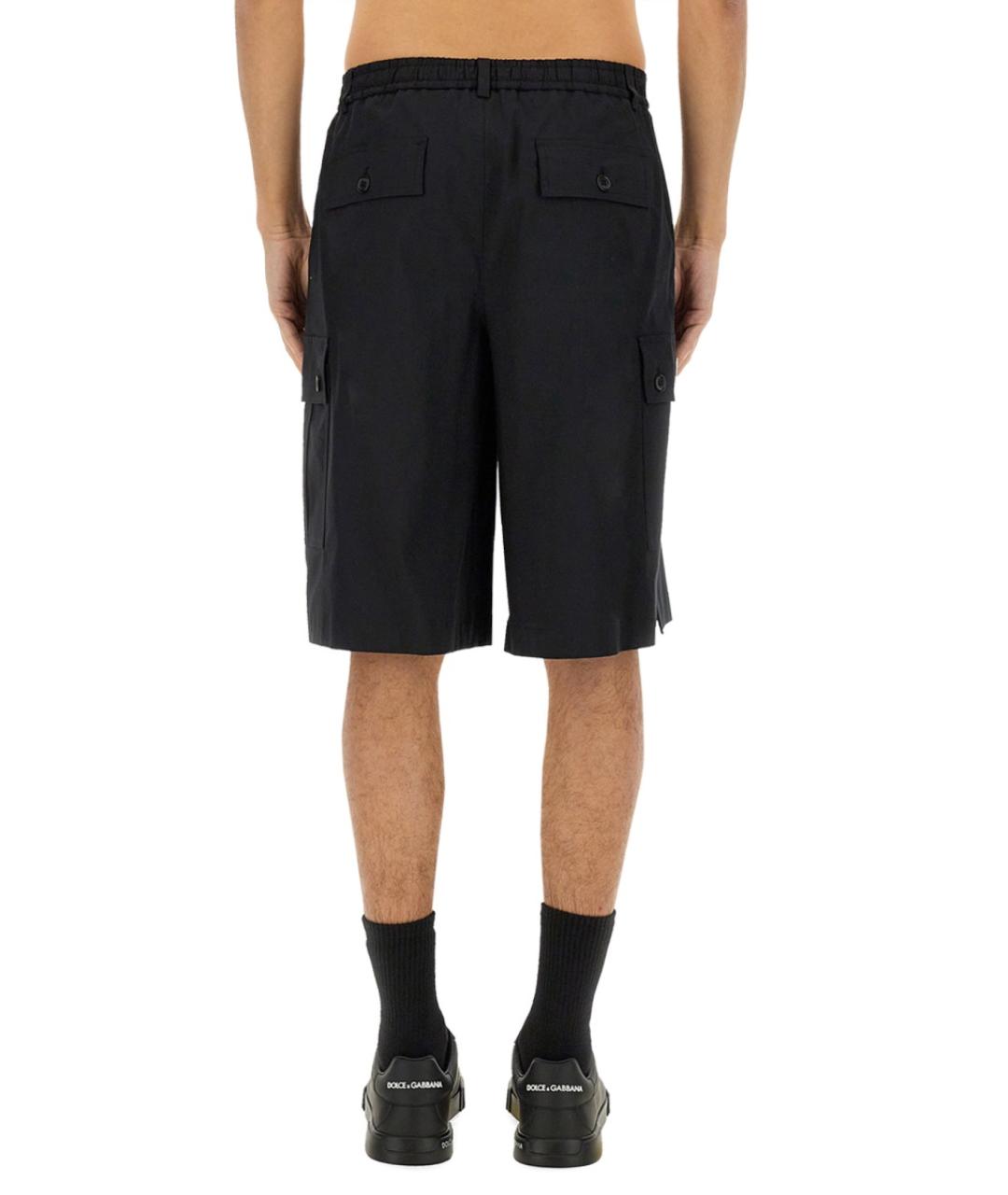 DOLCE&GABBANA Черные хлопковые шорты, фото 4