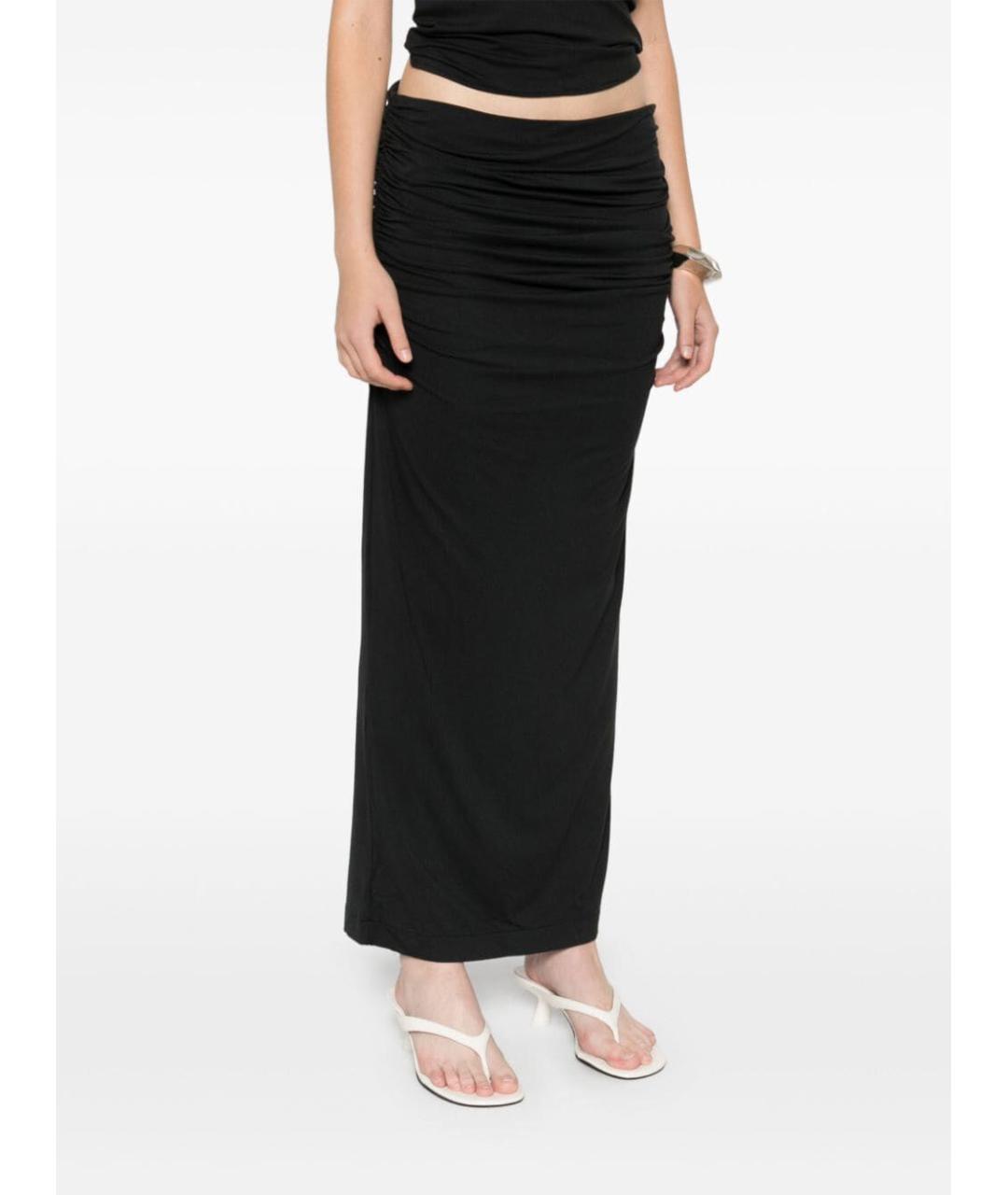 entire studios Черная вискозная юбка макси, фото 4