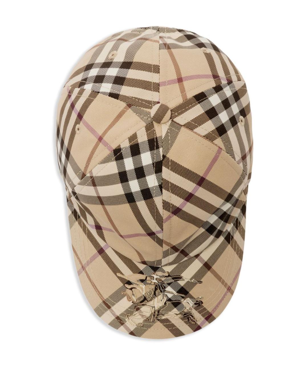 BURBERRY Бежевая синтетическая кепка, фото 3
