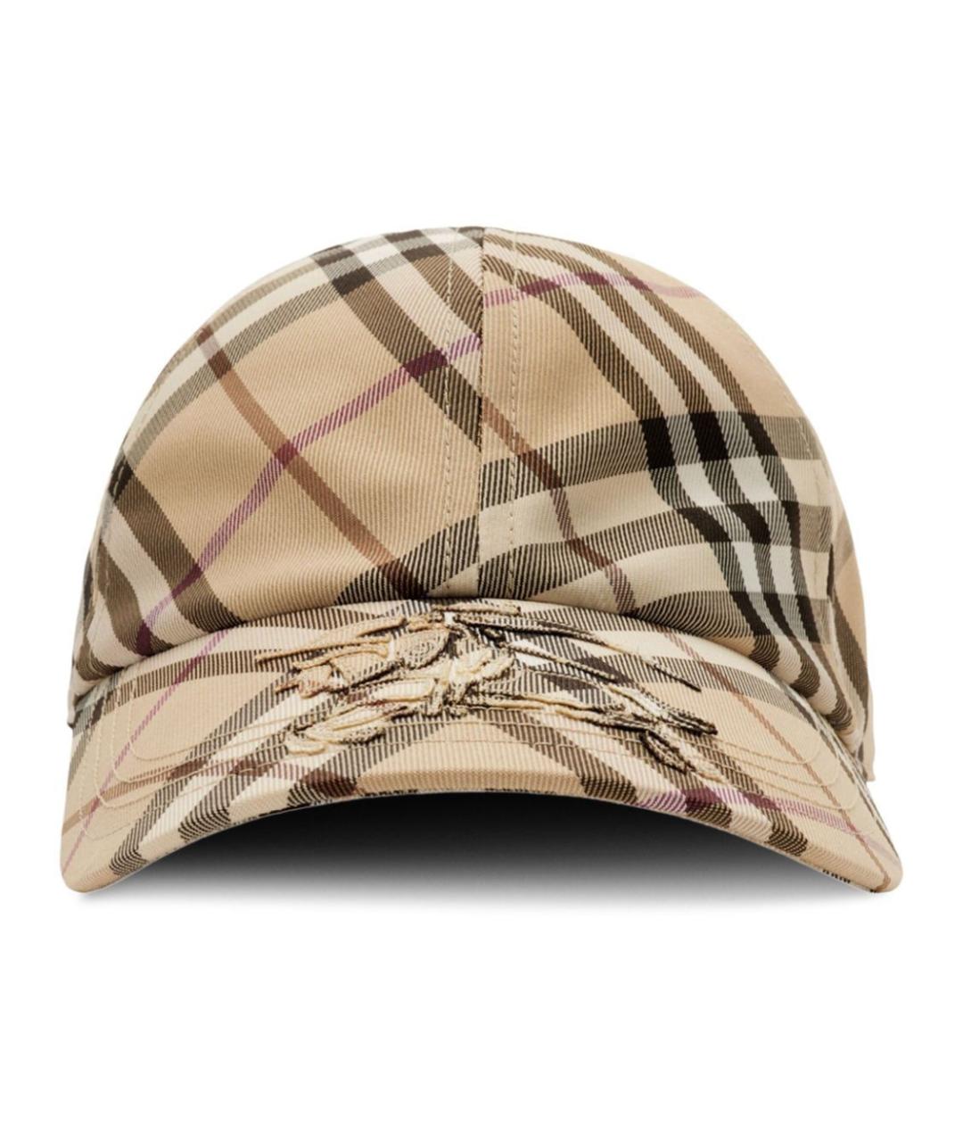 BURBERRY Бежевая синтетическая кепка, фото 2