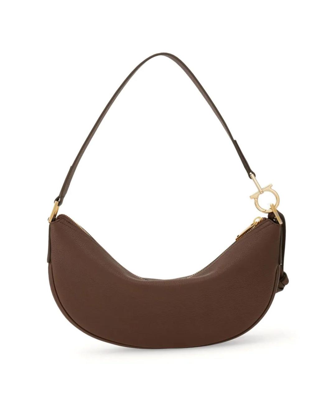 FERRAGAMO Коричневая сумка с короткими ручками, фото 4