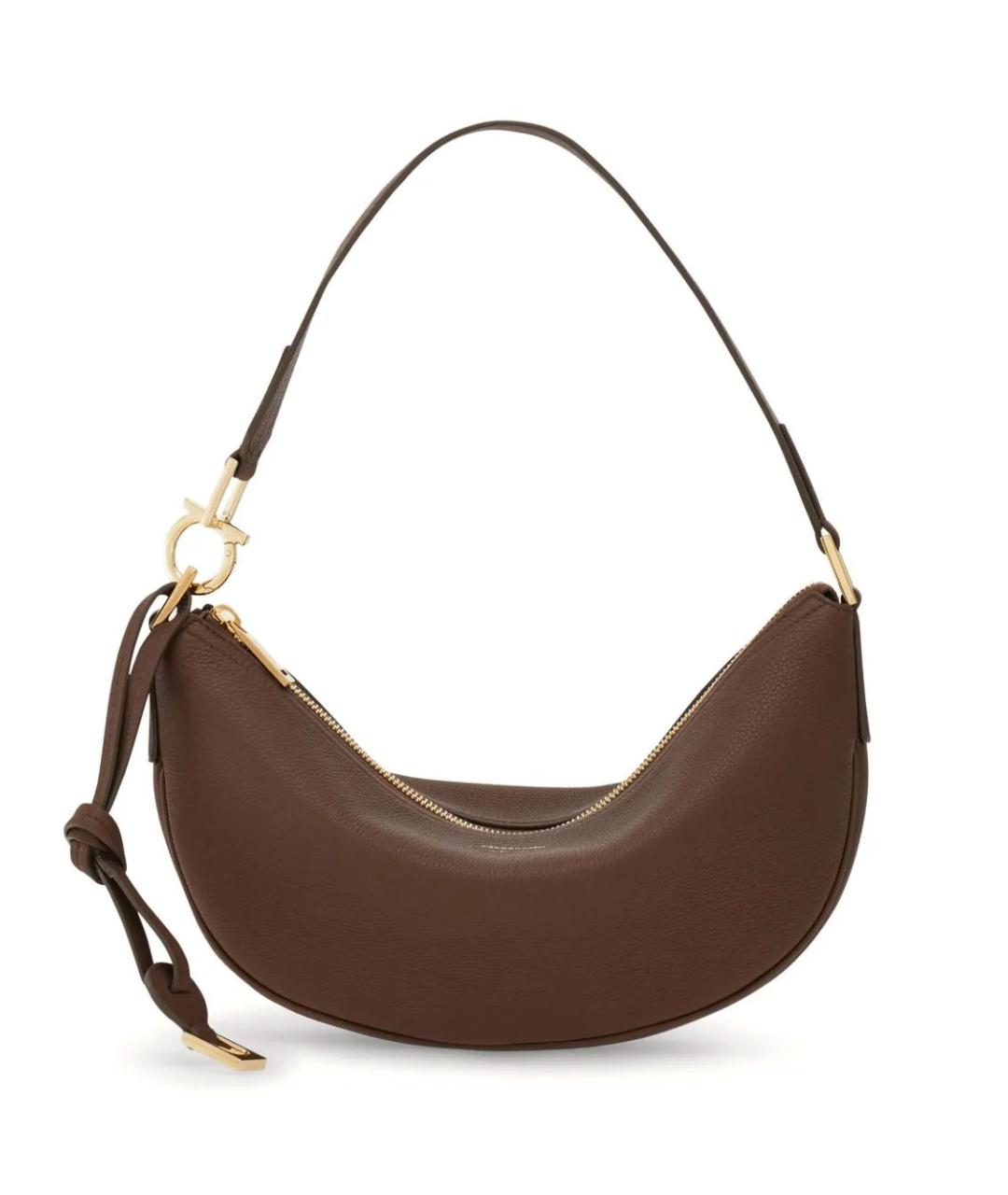 FERRAGAMO Коричневая сумка с короткими ручками, фото 1