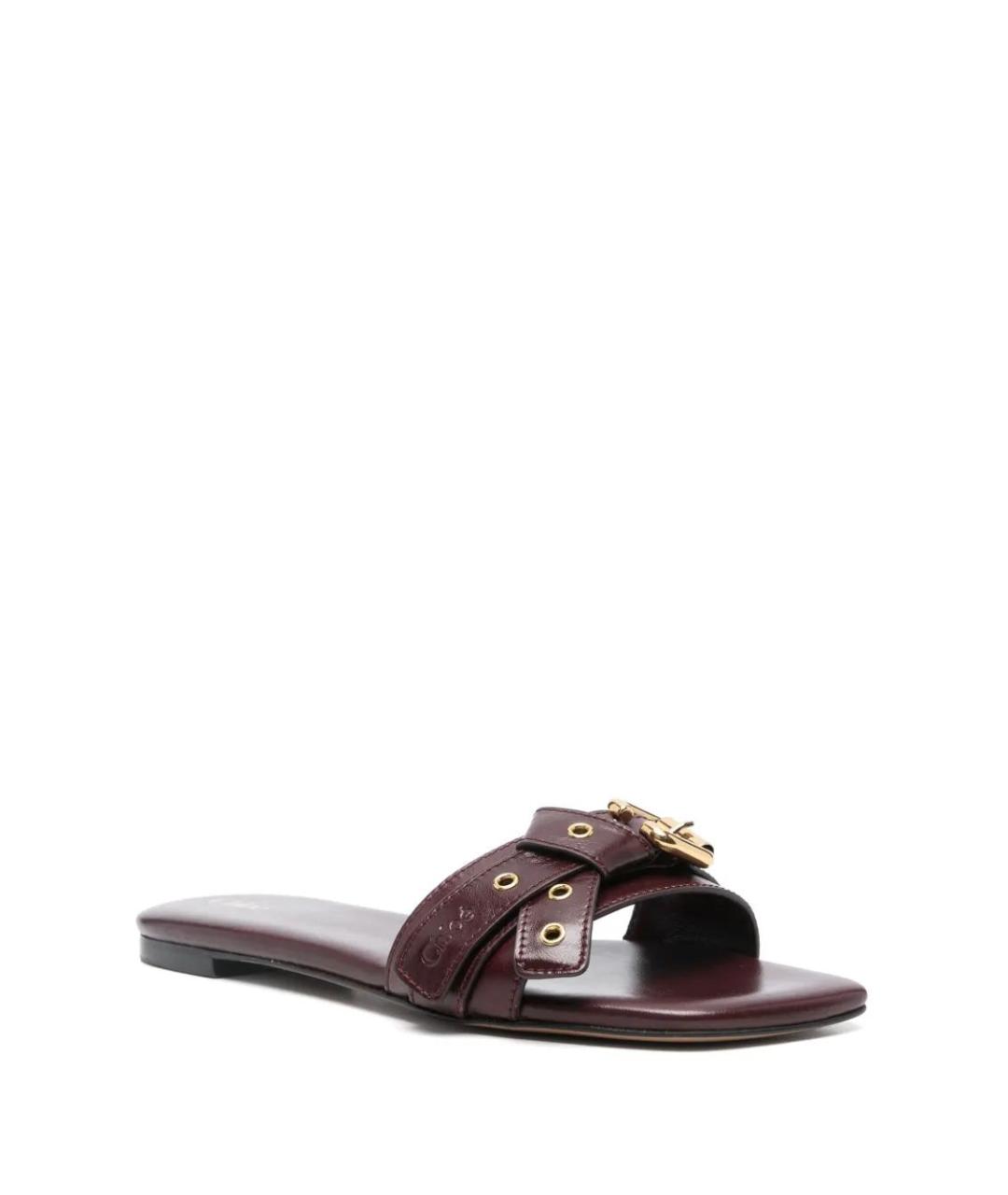 CHLOE Бордовые сандалии, фото 2