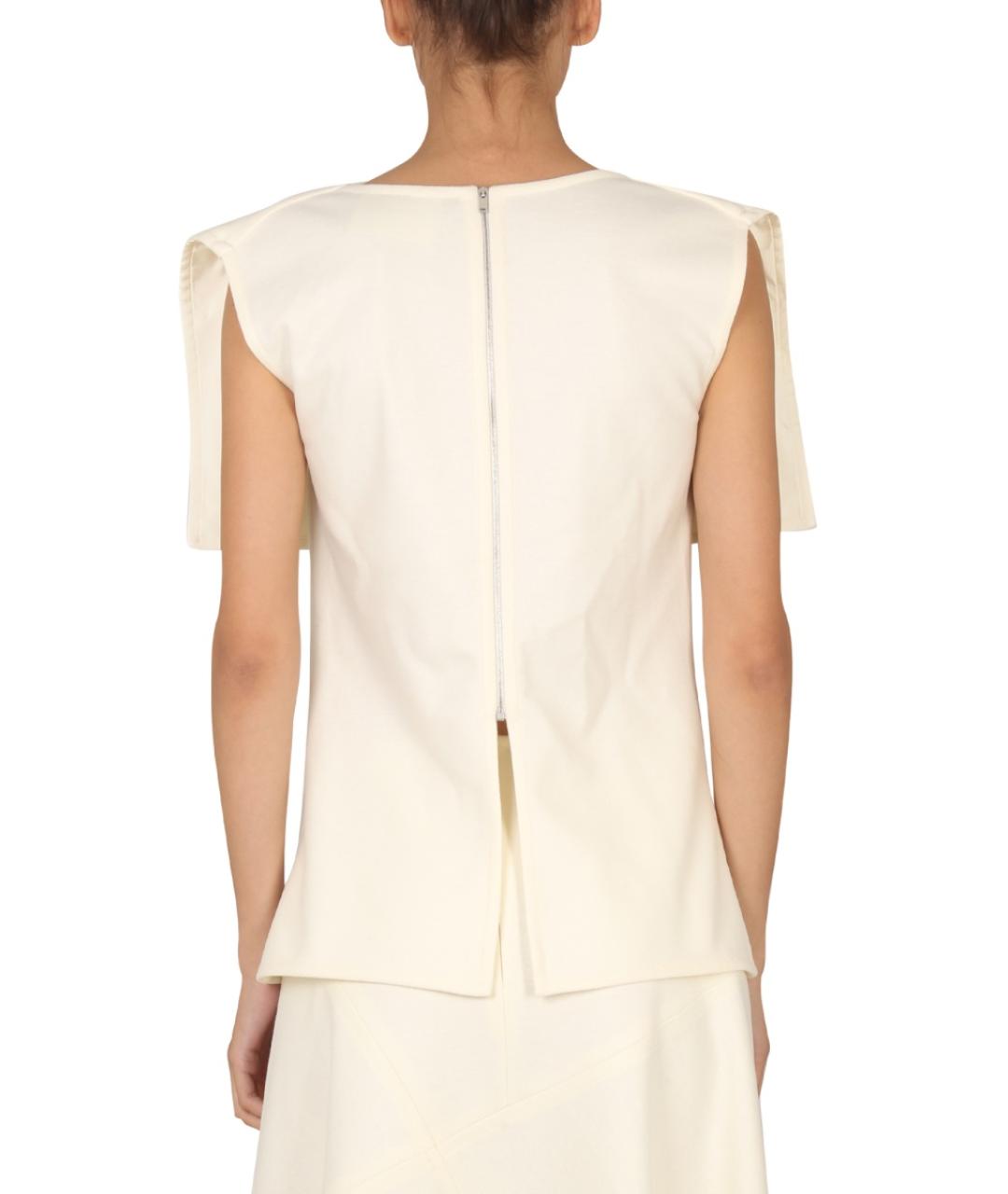 JIL SANDER Белая шерстяная футболка, фото 3