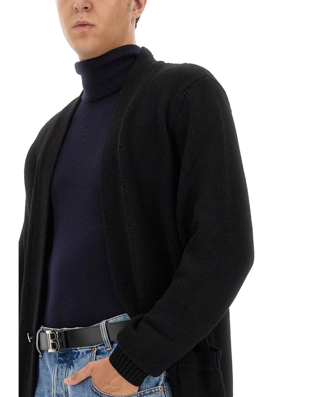 BALMAIN Черный шерстяной кардиган, фото 5