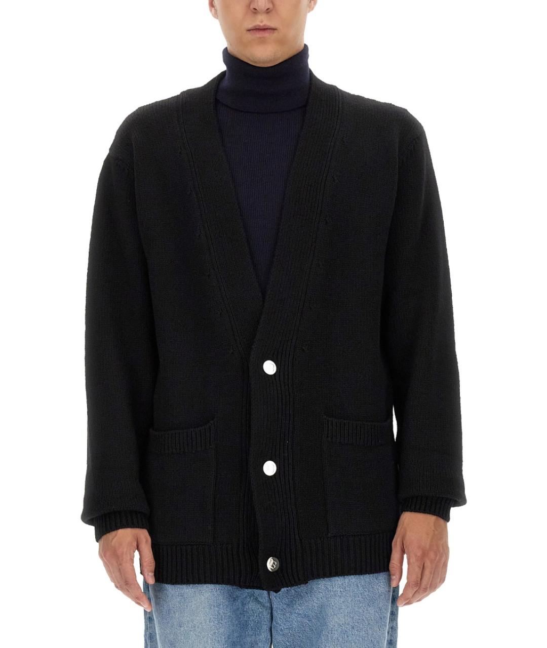 BALMAIN Черный шерстяной кардиган, фото 2