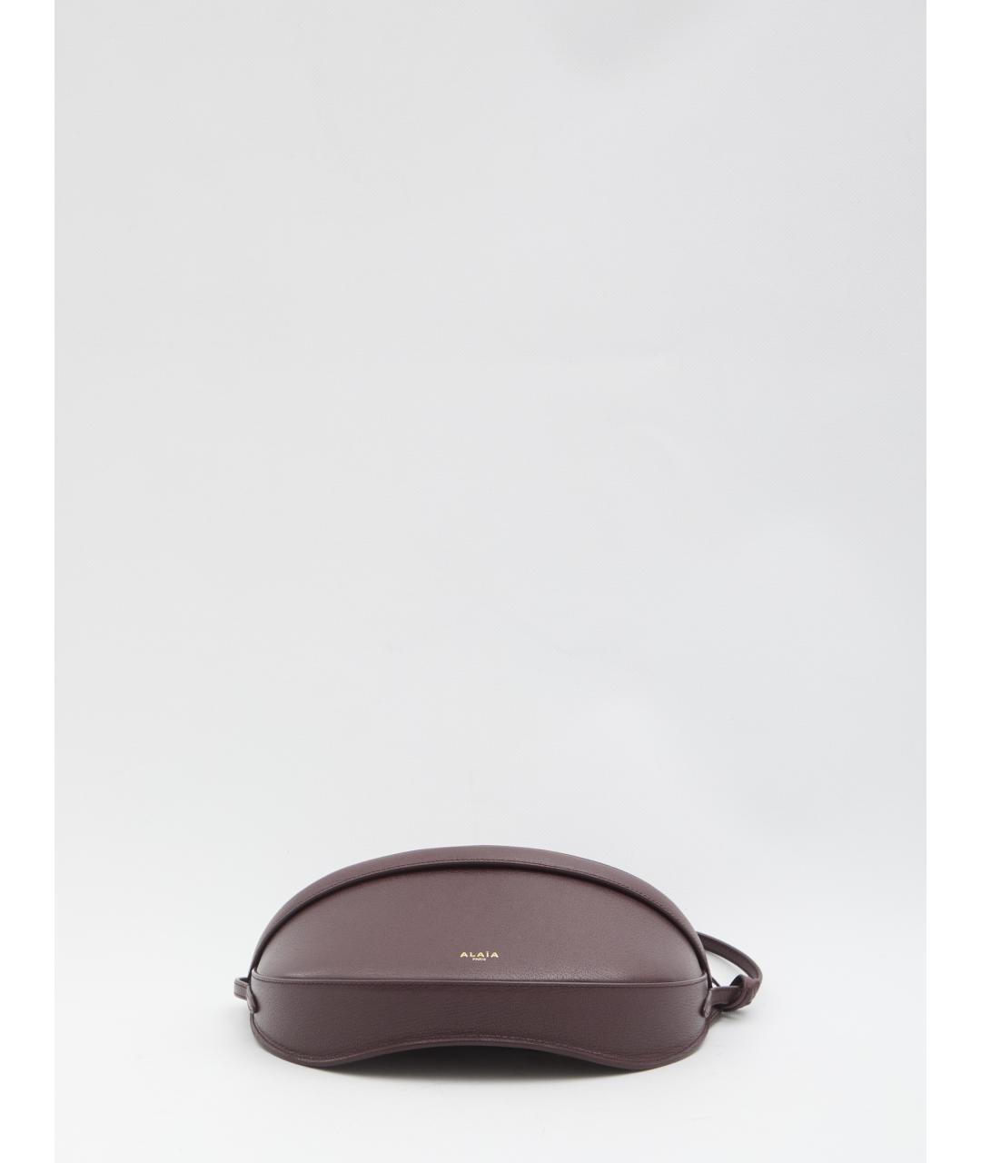 ALAIA Бордовая кожаная сумка через плечо, фото 3