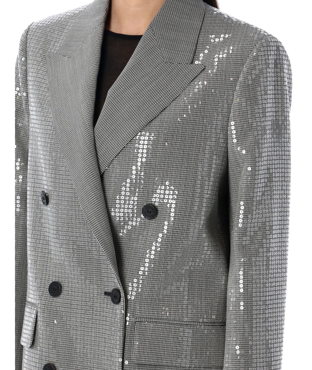 GOLDEN GOOSE DELUXE BRAND Серебрянный вискозный жакет/пиджак, фото 4