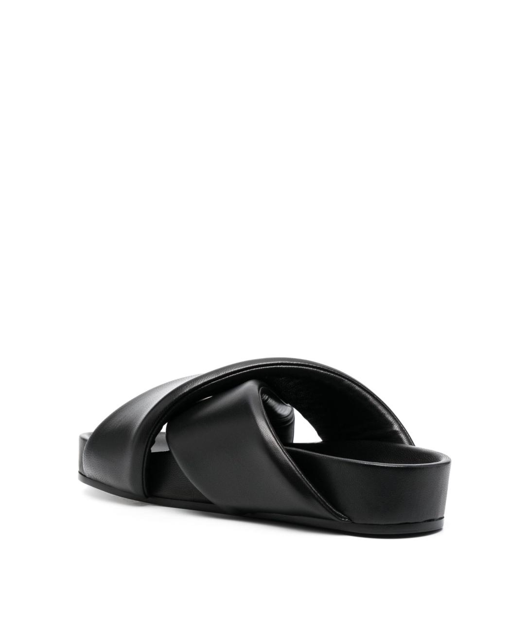 JIL SANDER Черные кожаные сандалии, фото 4