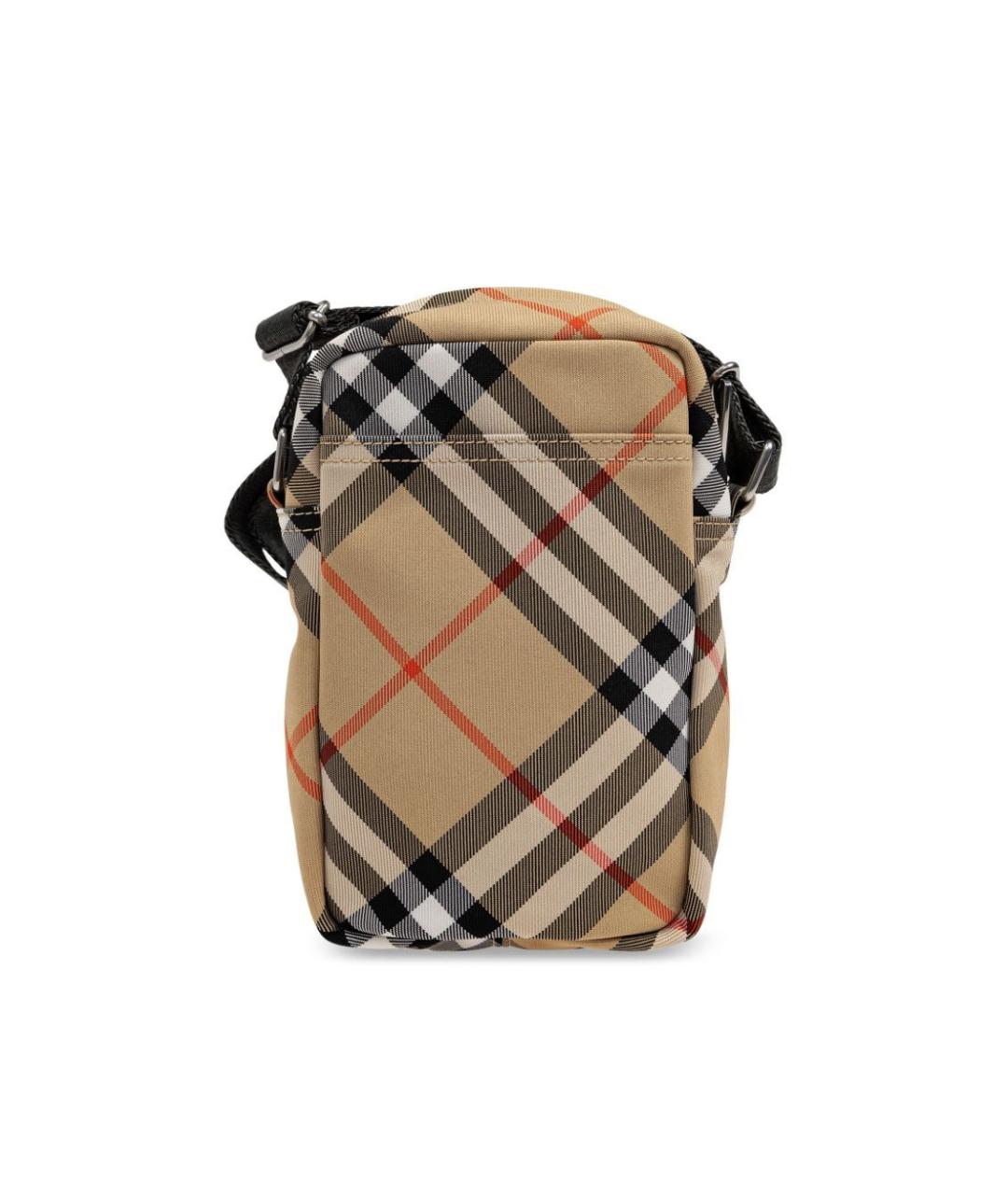 BURBERRY Бежевая синтетическая сумка на плечо, фото 3