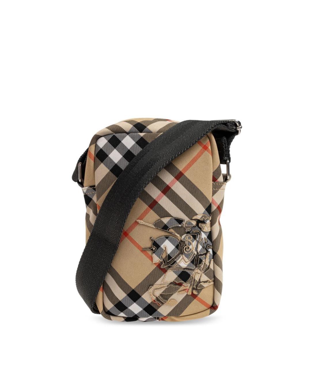 BURBERRY Бежевая синтетическая сумка на плечо, фото 1