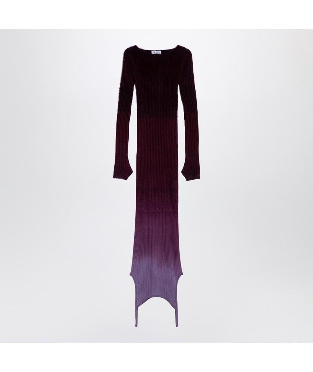 THE ATTICO Фиолетовое полиамидовое повседневное платье, фото 3
