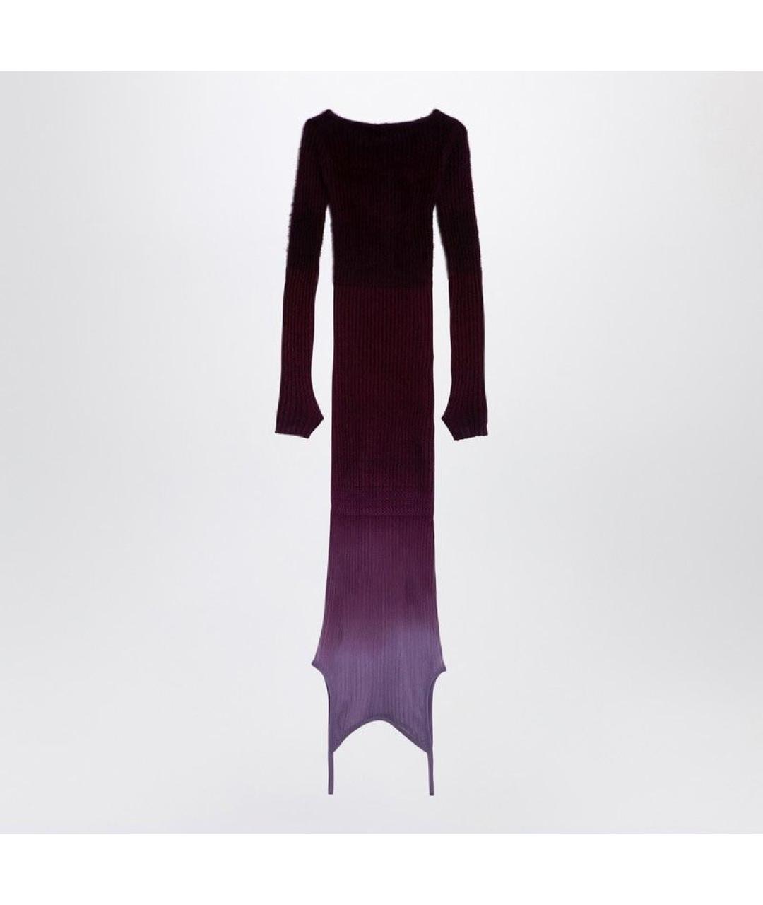 THE ATTICO Фиолетовое полиамидовое повседневное платье, фото 2