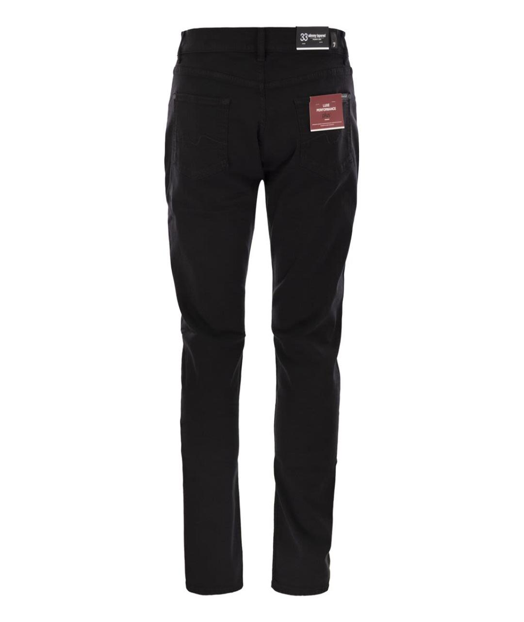 7 FOR ALL MANKIND Черные хлопковые джинсы скинни, фото 2