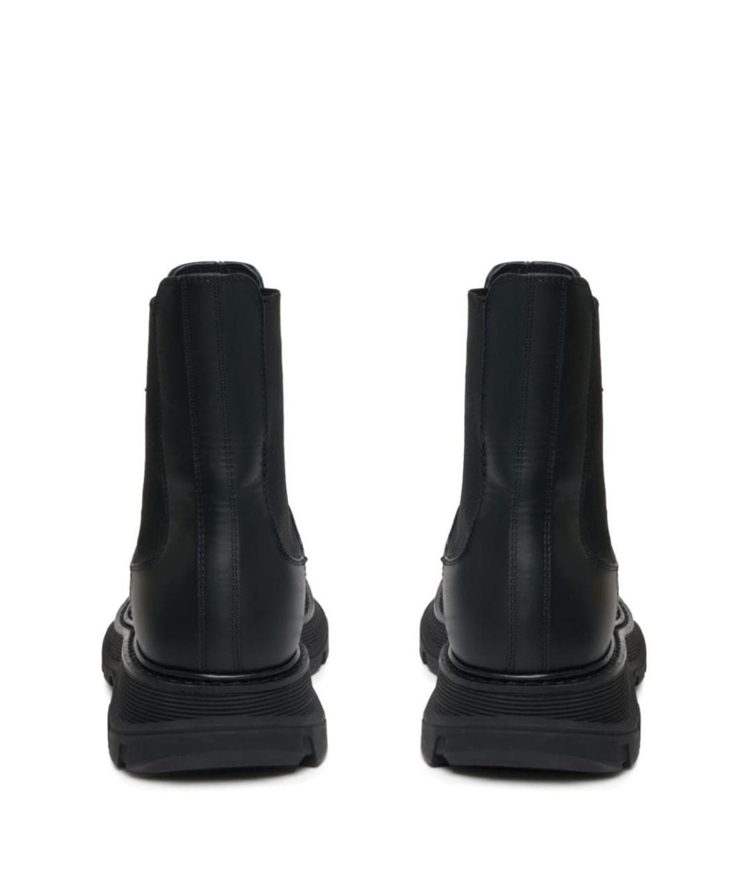 ALEXANDER MCQUEEN Черные кожаные высокие ботинки, фото 2