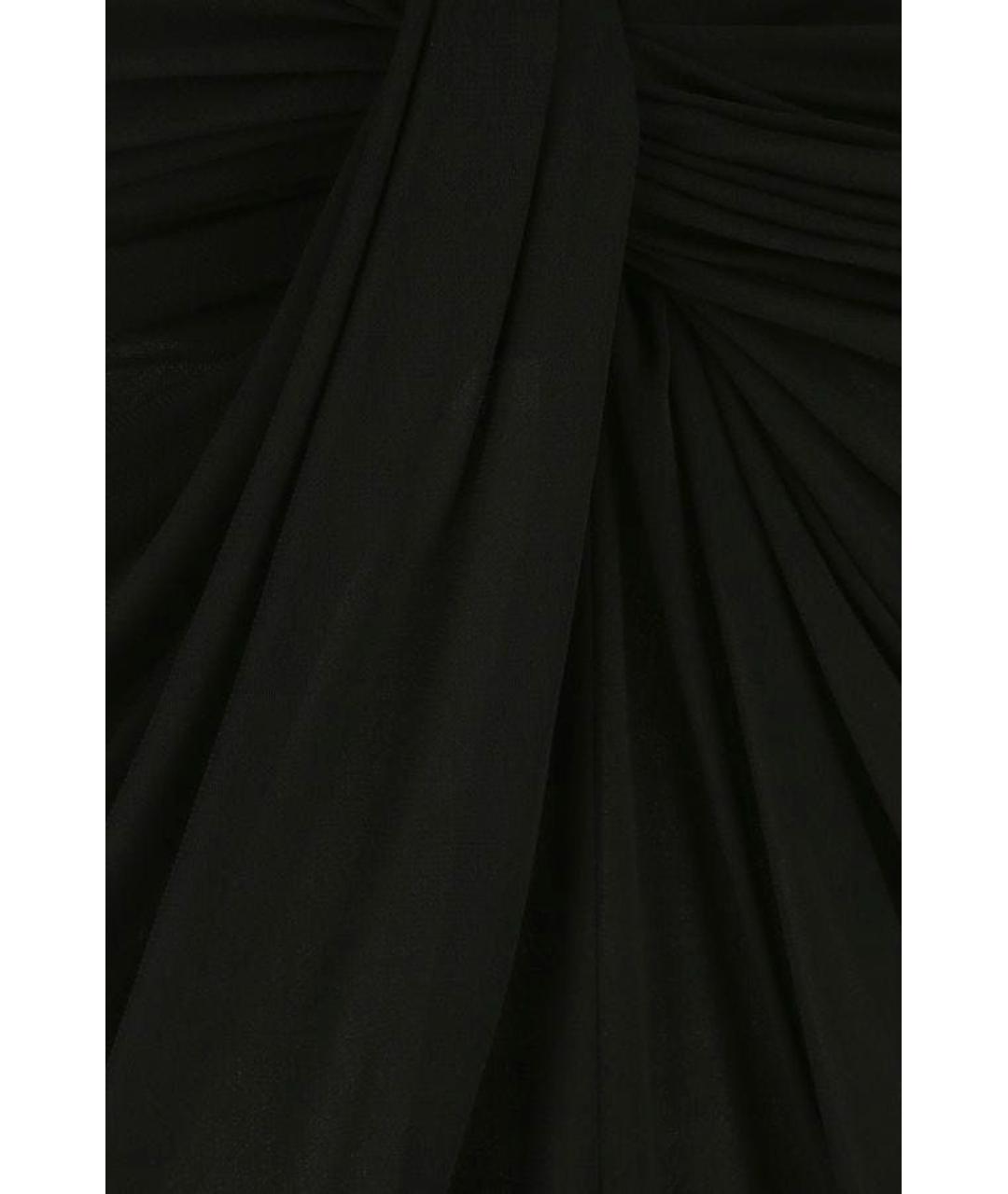 SAINT LAURENT Черное вискозное коктейльное платье, фото 3