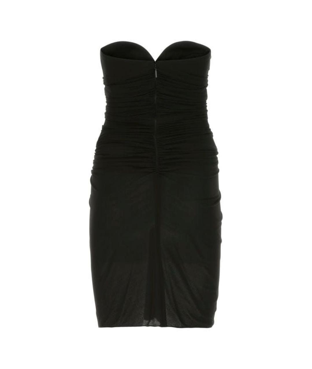 SAINT LAURENT Черное вискозное коктейльное платье, фото 2