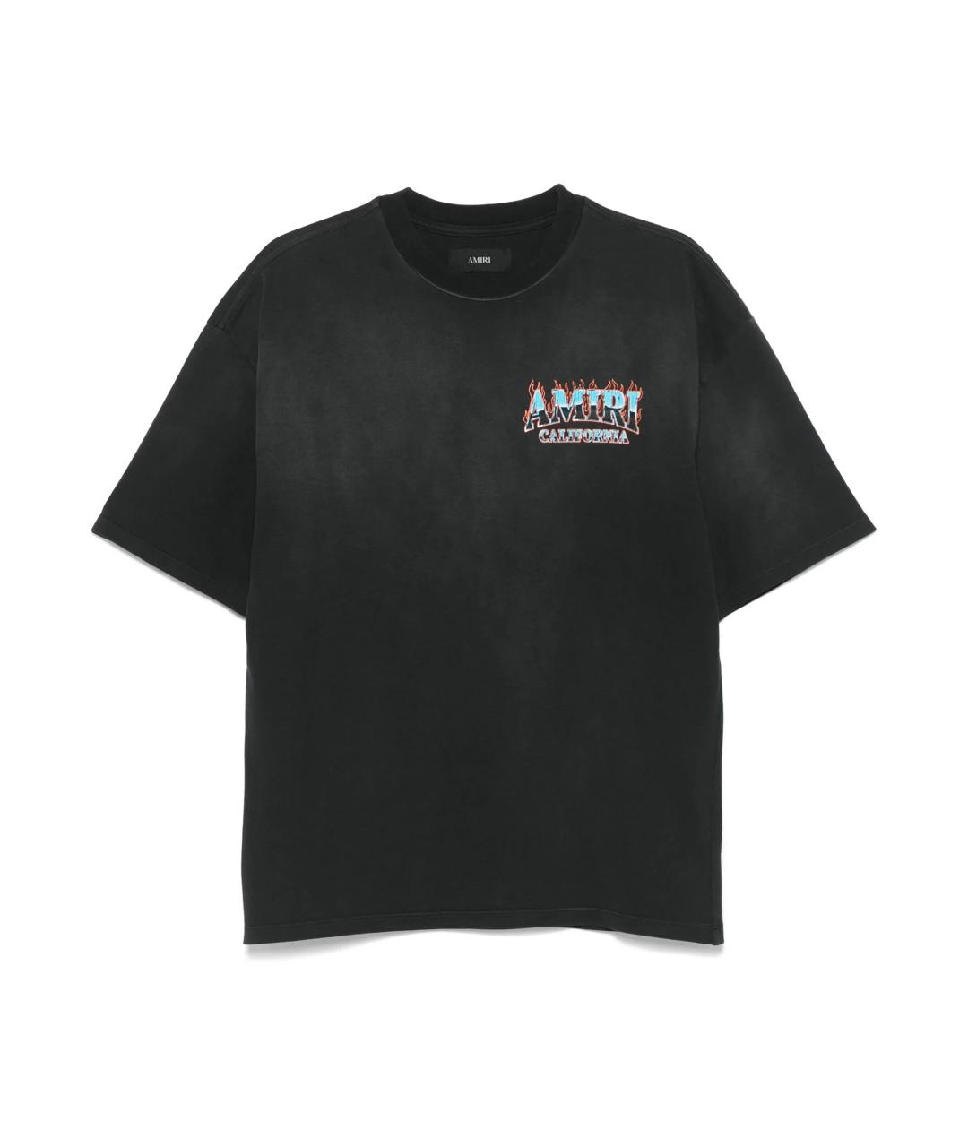 AMIRI Черная хлопковая футболка, фото 1