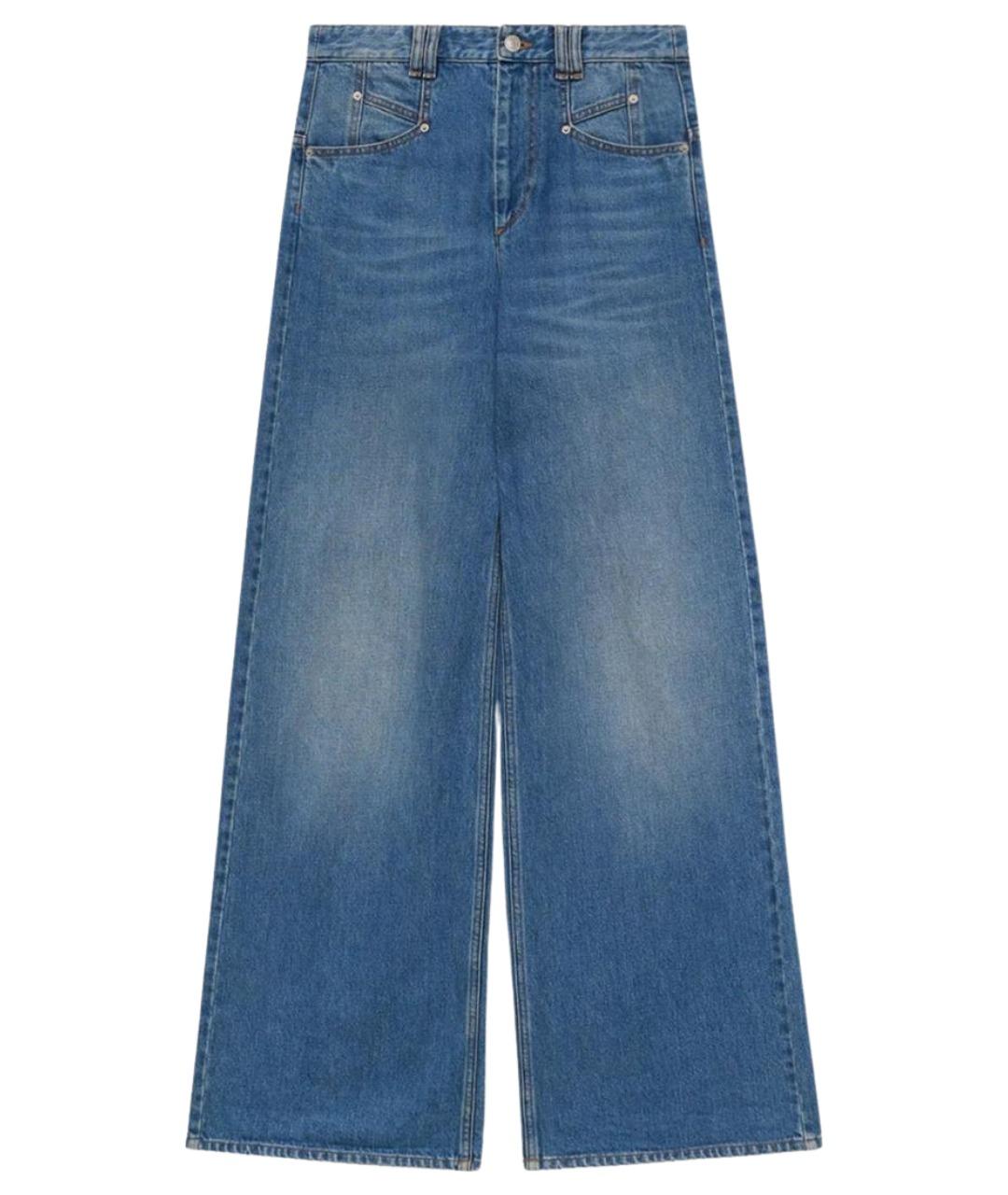 ISABEL MARANT Синие хлопковые прямые джинсы, фото 1