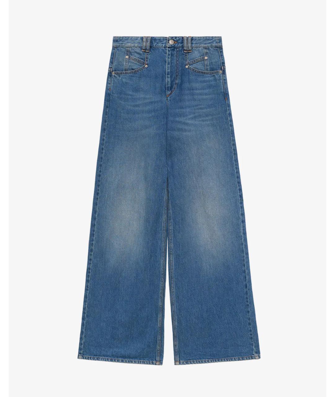 ISABEL MARANT Синие хлопковые прямые джинсы, фото 7