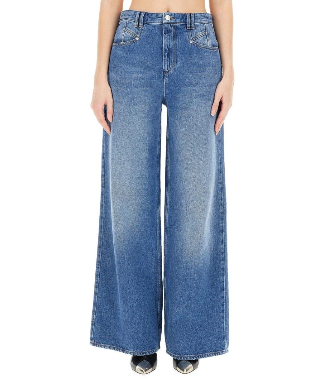 ISABEL MARANT Синие хлопковые прямые джинсы, фото 3