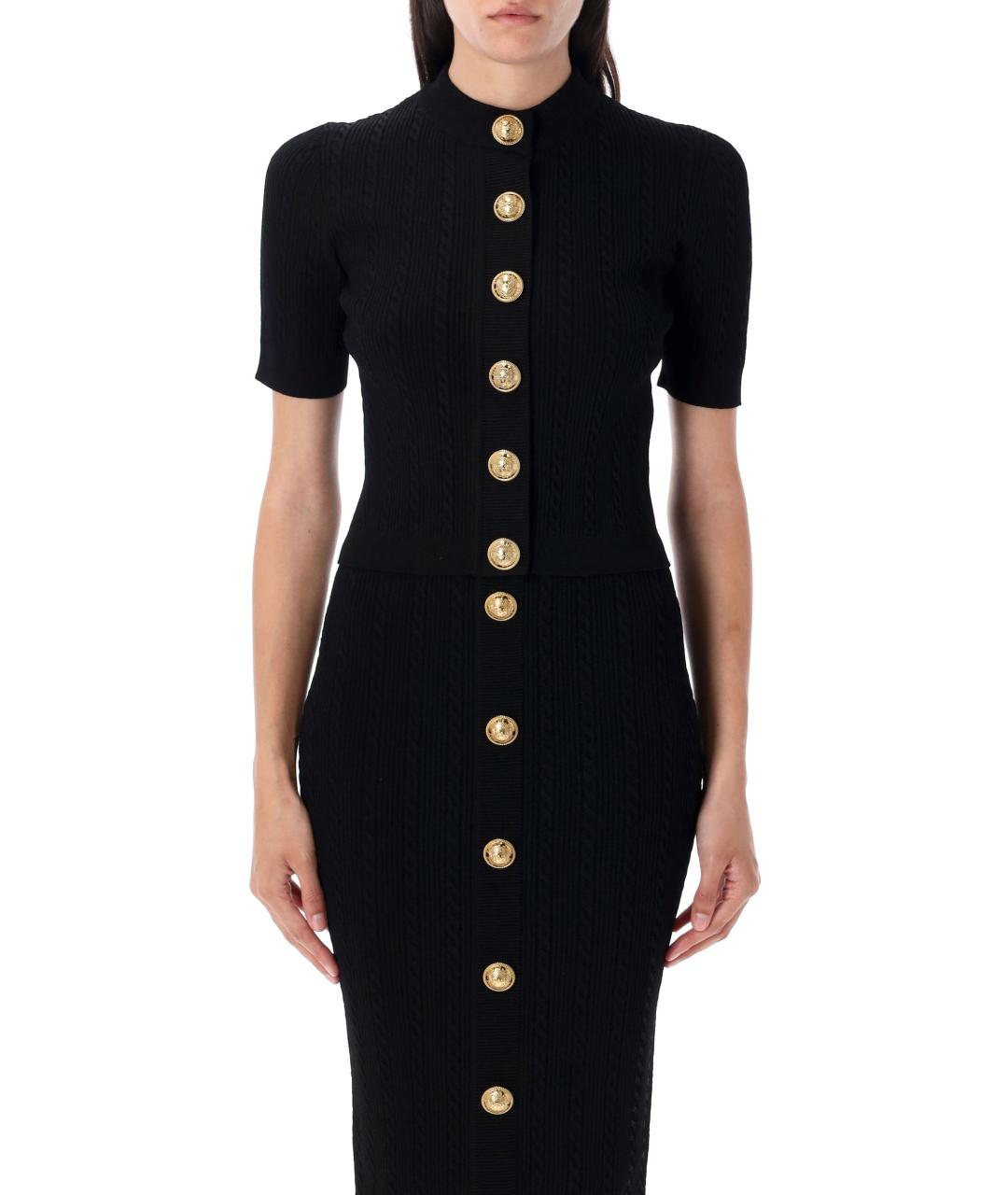 BALMAIN Черный вискозный кардиган, фото 2