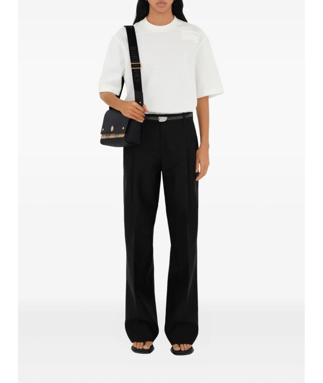 BURBERRY Черная кожаная сумка через плечо, фото 2