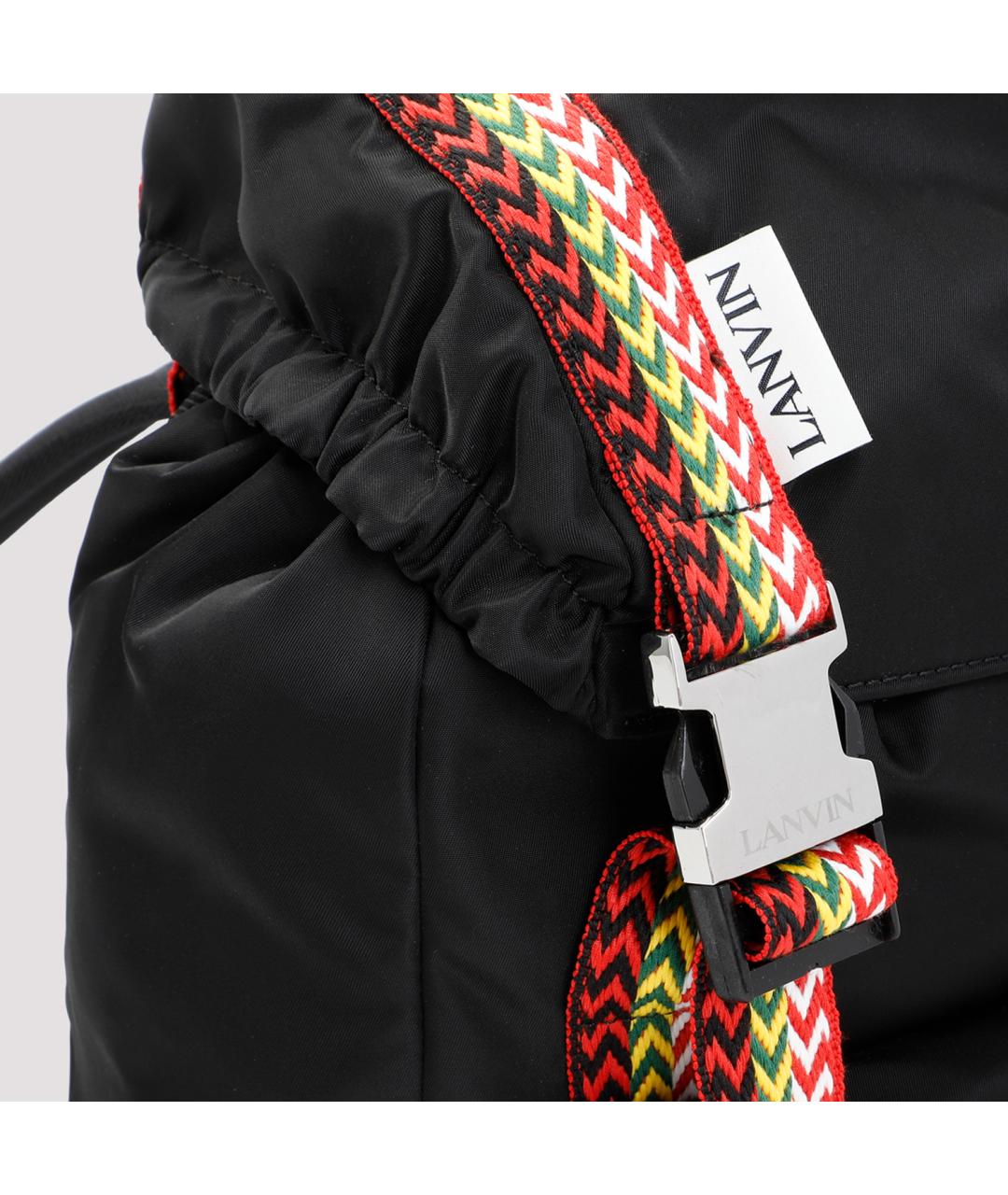 LANVIN Черный синтетический рюкзак, фото 5