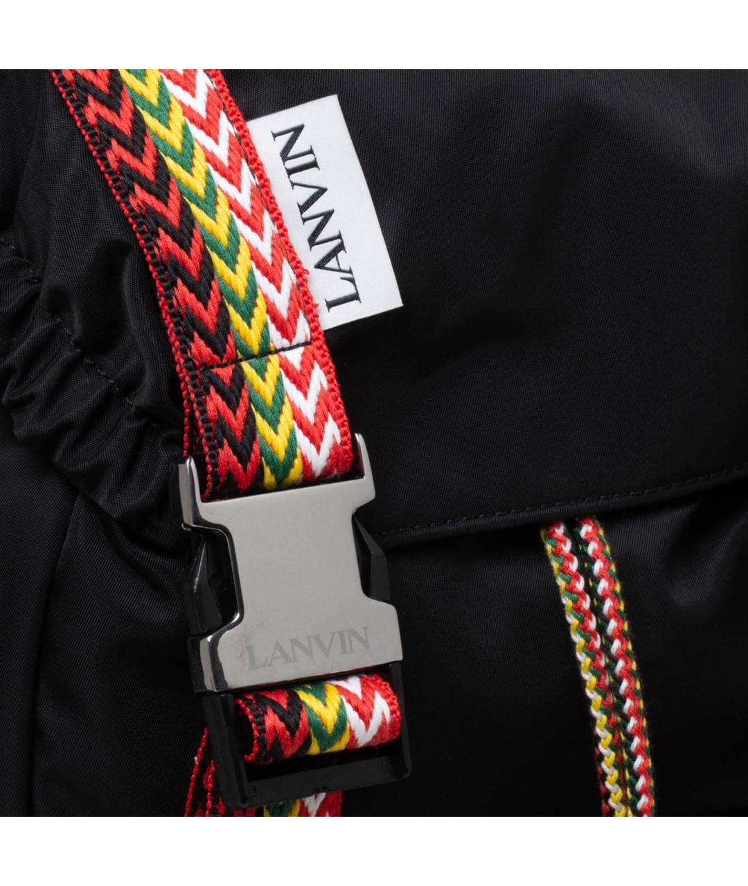 LANVIN Черный синтетический рюкзак, фото 4