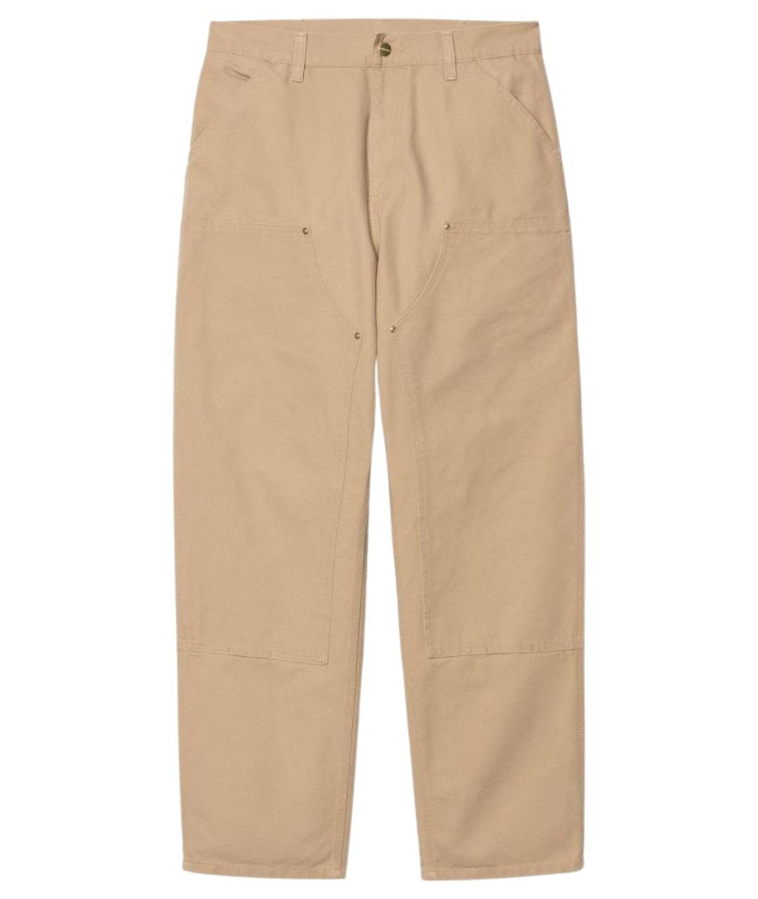 CARHARTT WIP Коричневые хлопковые повседневные брюки, фото 1
