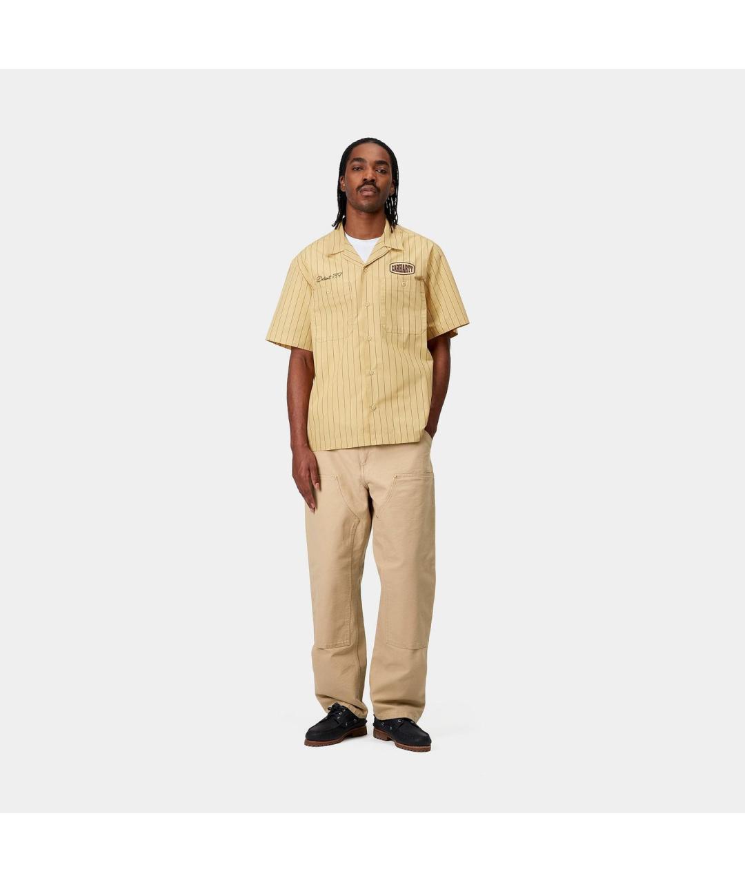 CARHARTT WIP Коричневые хлопковые повседневные брюки, фото 3