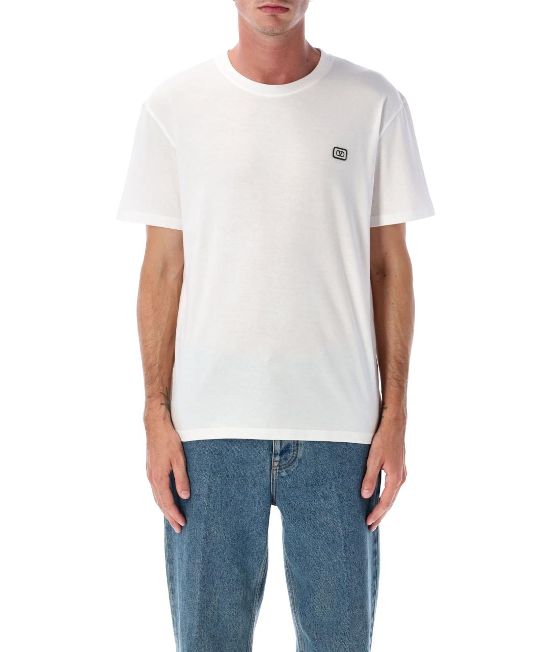 VALENTINO Белая хлопковая футболка, фото 1