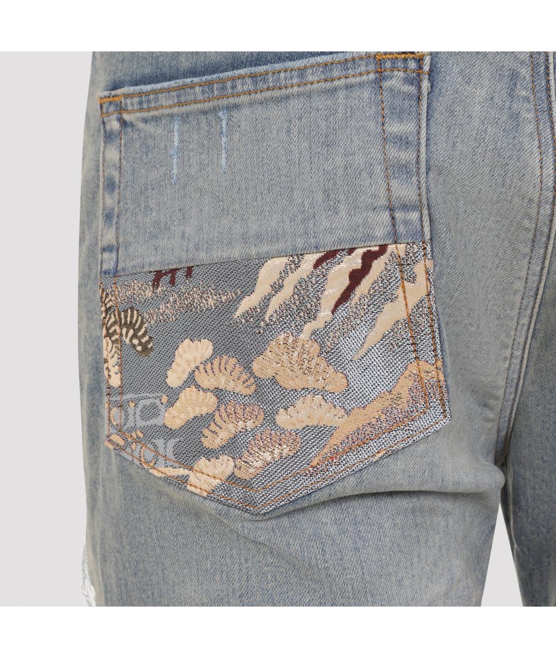 AMIRI Синие хлопковые повседневные брюки, фото 5