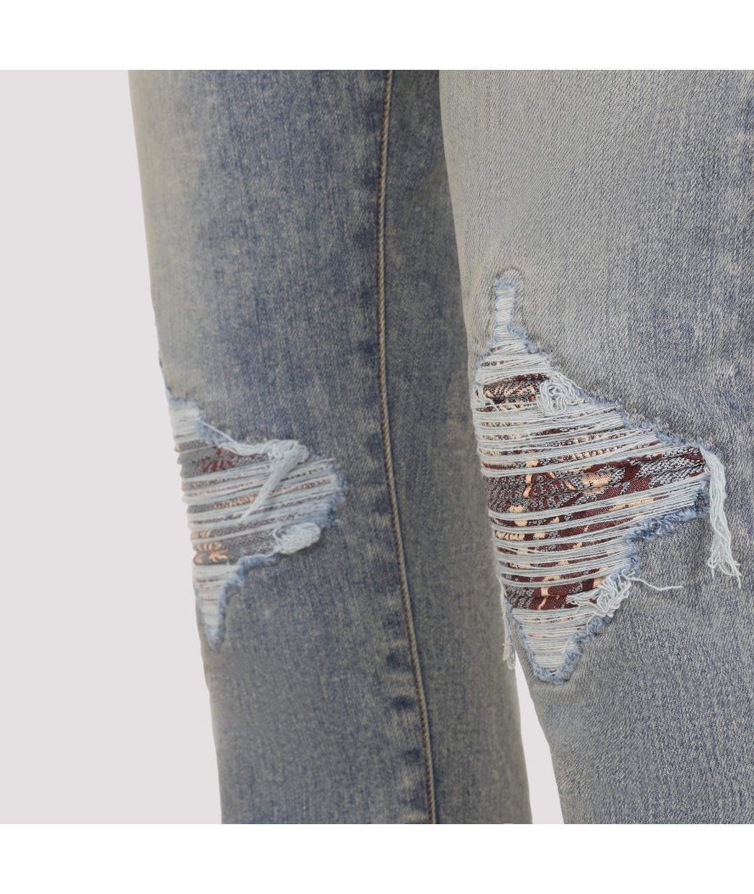 AMIRI Синие хлопковые повседневные брюки, фото 4