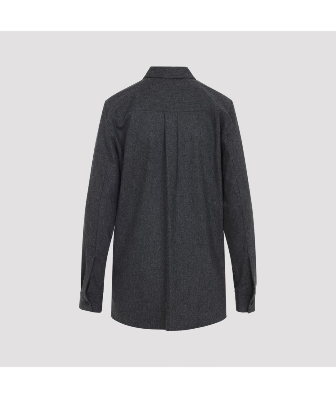 KHAITE Антрацитовая шерстяная рубашка, фото 3