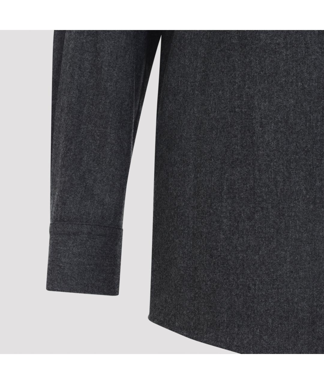 KHAITE Антрацитовая шерстяная рубашка, фото 4