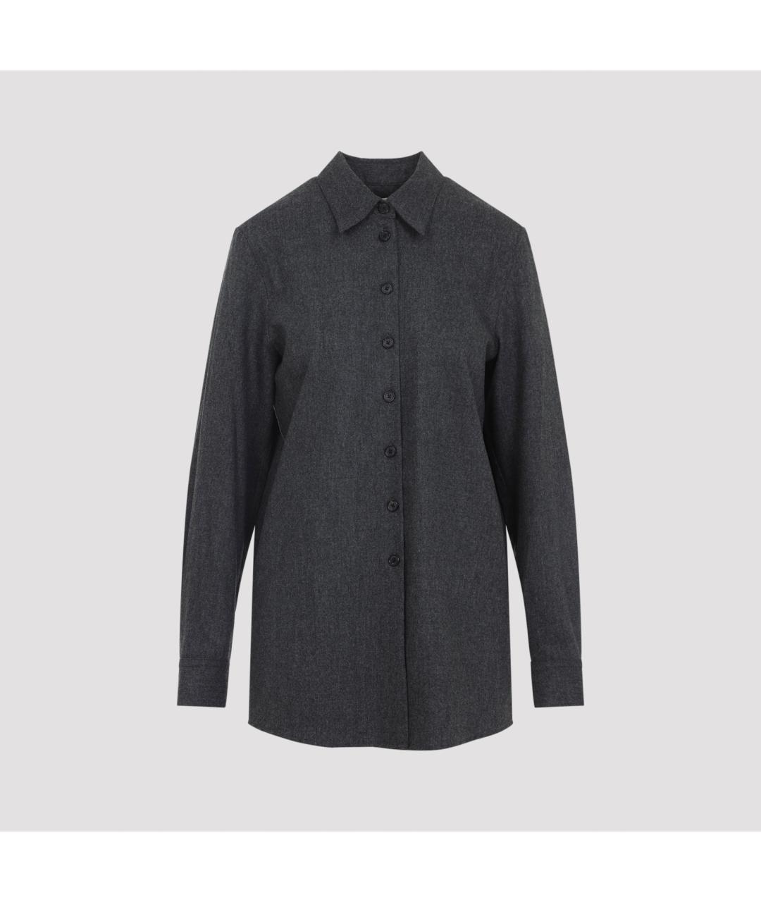 KHAITE Антрацитовая шерстяная рубашка, фото 2