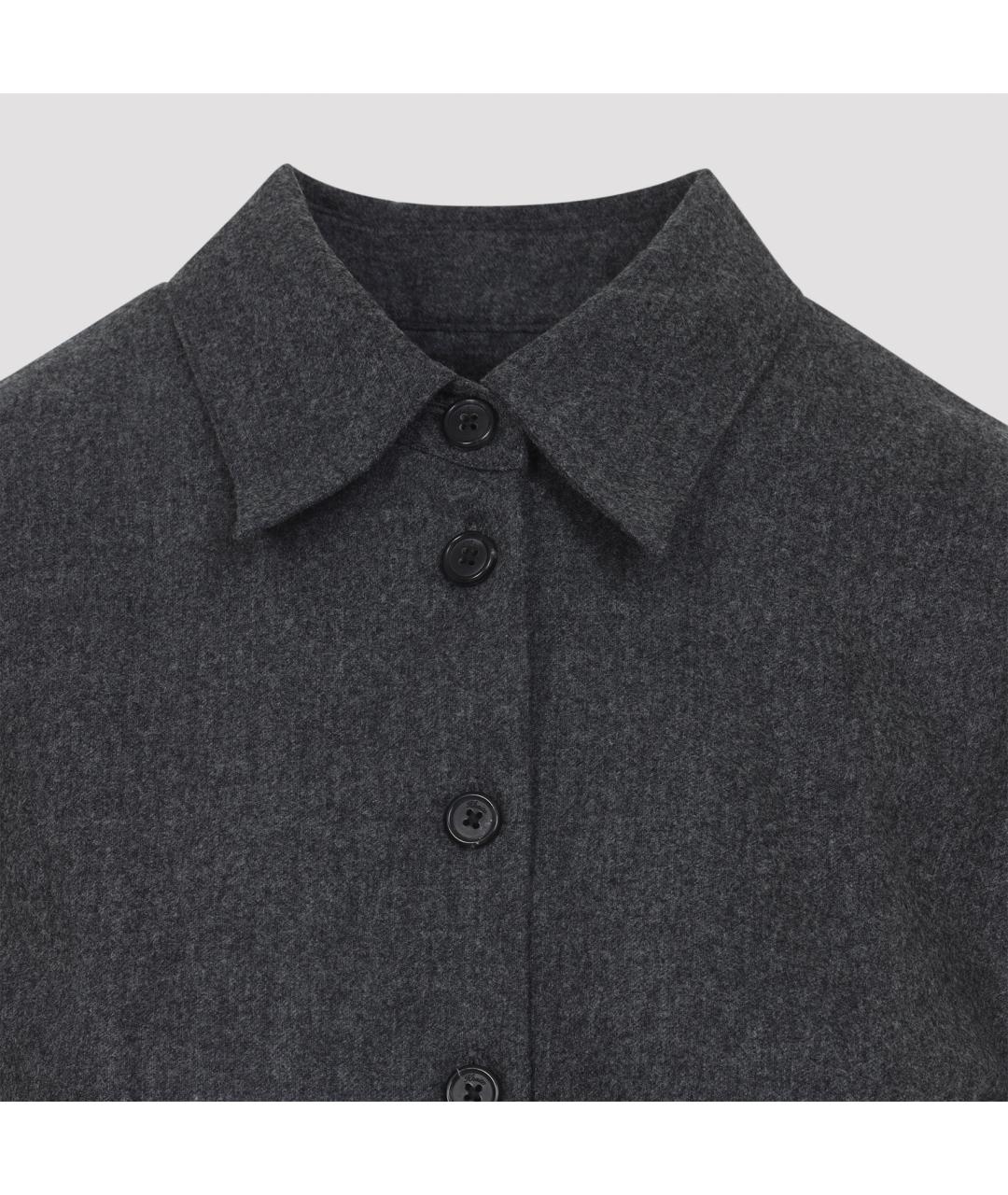 KHAITE Антрацитовая шерстяная рубашка, фото 5