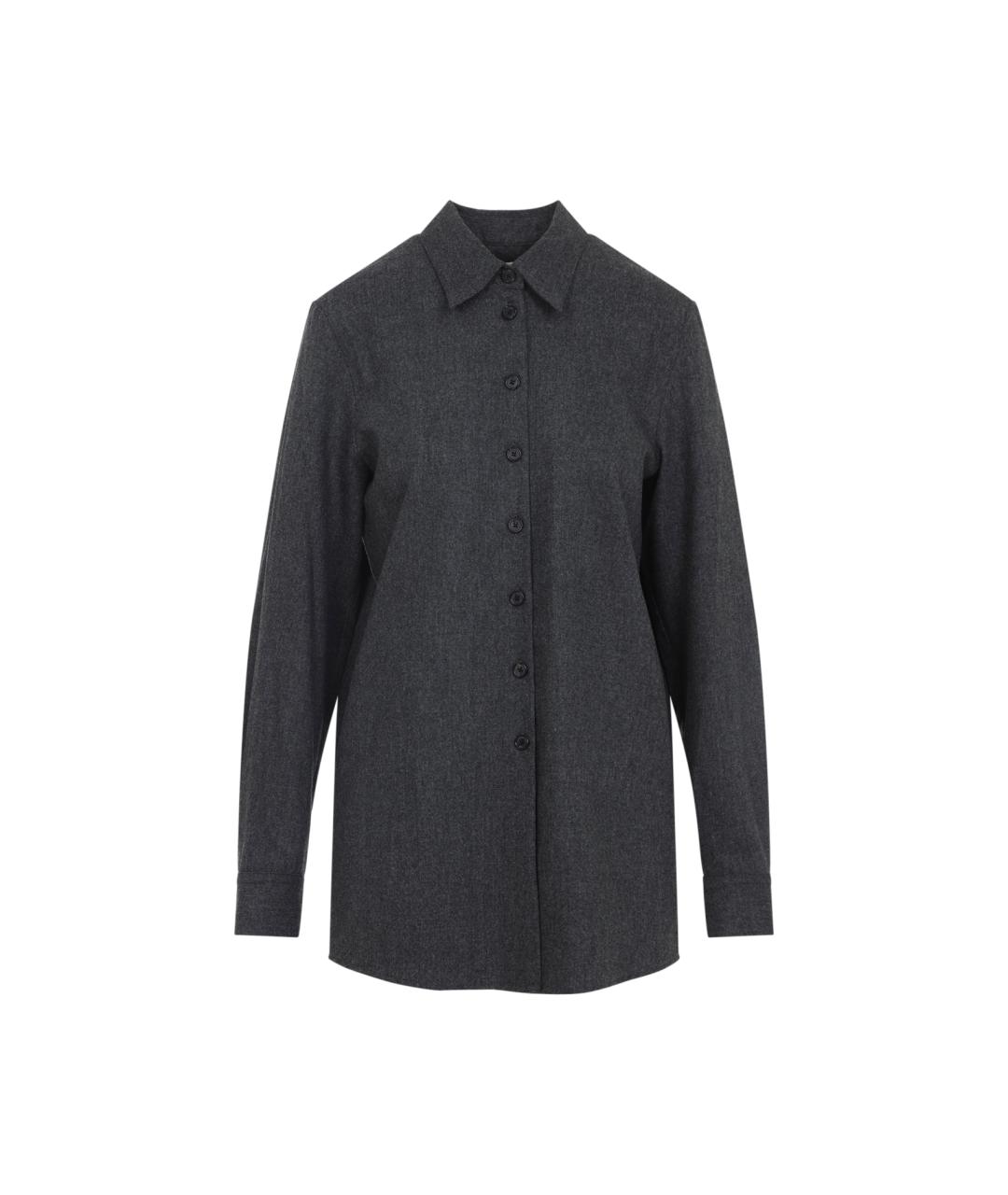 KHAITE Антрацитовая шерстяная рубашка, фото 1