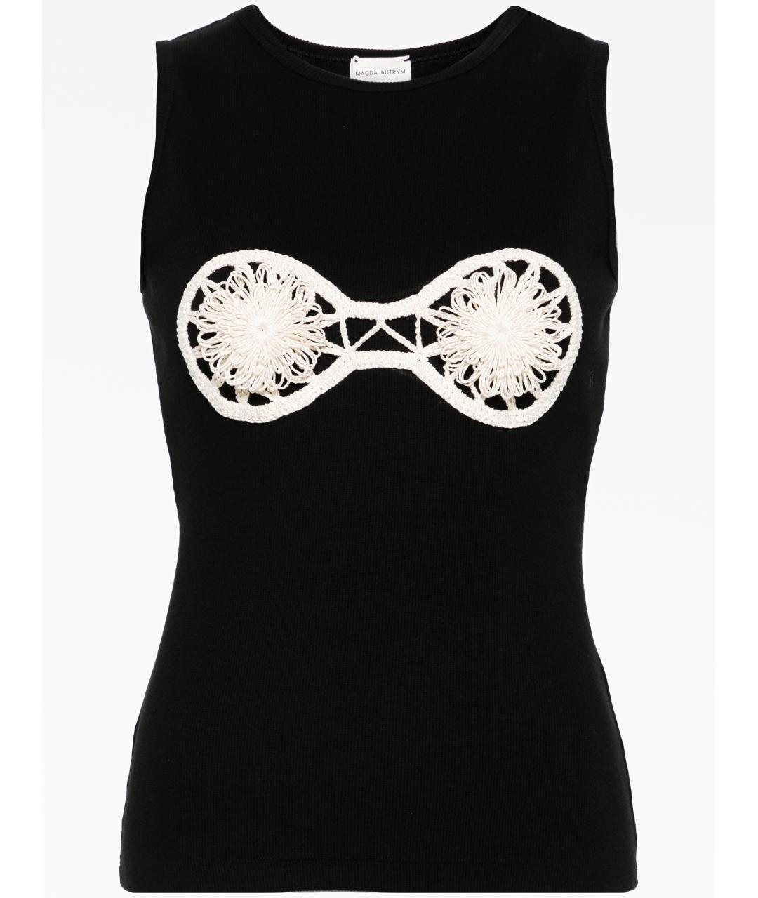 MAGDA BUTRYM Черная хлопковая майка, фото 1